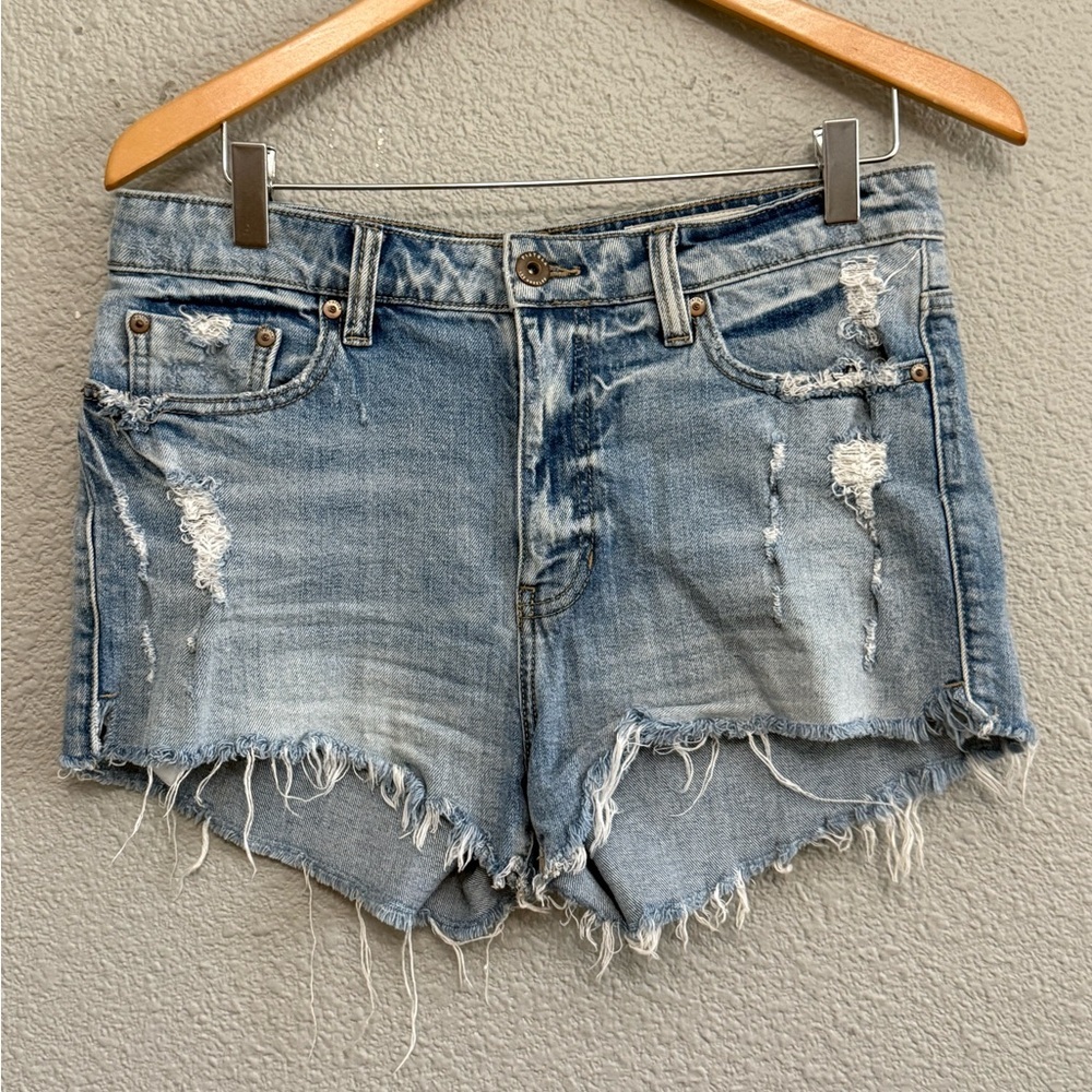 Pistola Gigi High Waisted Distressed Denim Women Shorts
